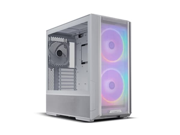 Lian Li Lancool 216R-W - Mid tower - utökad ATX - genomskinlig sidopanel (härdat glas) - ingen strömförsörjning (ATX) - vit - USB/ljud