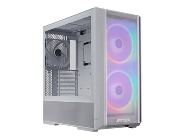 Lian Li Lancool 216R-W - Mid tower - utökad ATX - genomskinlig sidopanel (härdat glas) - ingen strömförsörjning (ATX) - vit - USB/ljud Transparent, Vit