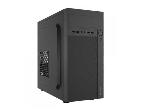 NATEC NPC-2038, Skrivbord, PC, Svart, micro ATX, Mini-ITX, Akrylnitrilbutadienstyren (ABS), Metall, 14,8 cm