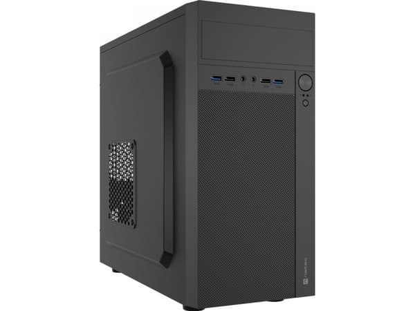 NATEC NPC-2038, Skrivbord, PC, Svart, micro ATX, Mini-ITX, Akrylnitrilbutadienstyren (ABS), Metall, 14,8 cm Svart