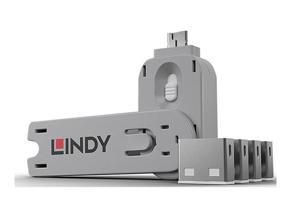 Lindy USB Port Blocker - USB-portsperrer - hvit