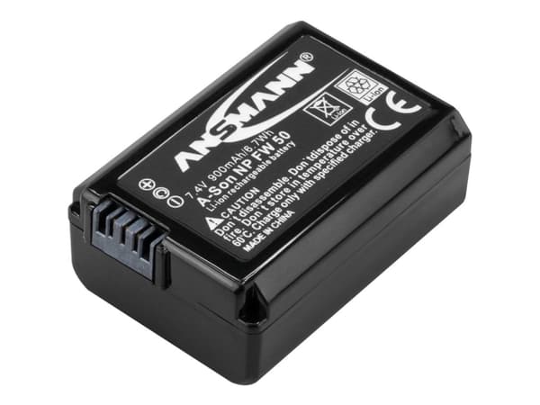Ansmann A-Son NP FW 50, 900 mAh, 7,4 V, Lithium-Ion (Li-Ion)