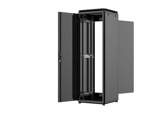 Lanview by Logon Data Line - Rack skåp - 600 x 600 mm, data line - fristående - svart - 36U - 19"