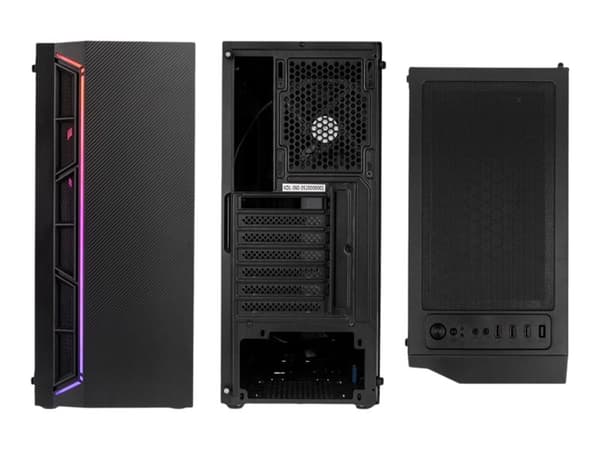 Kolink Inspire K7 ARGB, Midi Tower, PC, Svart, ATX, micro ATX, Mini-ITX, Nät, Plast, Stål, Härdat glas, 16 cm