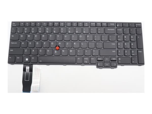 Lenovo - Erstatningstastatur for bærbar PC - med Trackpoint - bakbelysning - QWERTY - Engelsk - svart - FRU