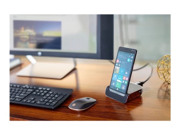 HP Z5000 - Mus - høyre- og venstrehåndet - 3 knapper - trådløs - Bluetooth - mørk ask