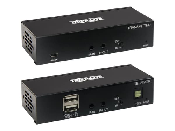 Eaton Tripp Lite Series DisplayPort over Cat6 KVM Extender Kit, Transmitter and Receiver, USB, 4K 30Hz, DP1.2a, PoC, HDCP 2.2, 230 ft., TAA - Video/l