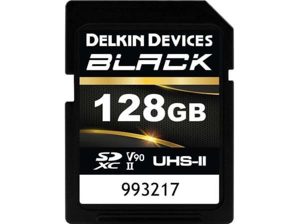 Minnekort Delkin SDXC Black Rugged UHS-II R300/W250 (V90) 128GB (ny)