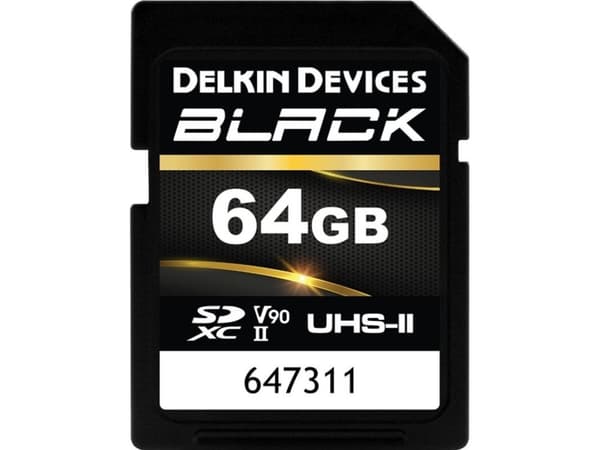 Minneskort Delkin SDXC Black Rugged UHS-II R300/W250 (V90) 64GB (nytt)