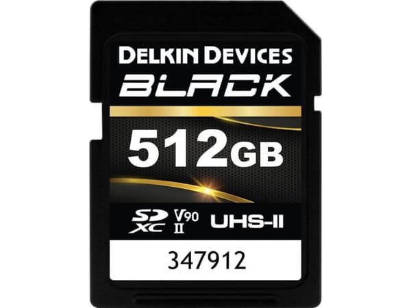 Minnekort Delkin SDXC Black Rugged UHS-II R300/W250 (V90) 512GB (ny)