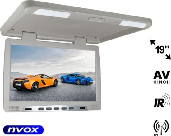 Nvox LCD takmonterad bildskärm 19 tum LED FM IR VGA... (NVOX RF1980 GR)