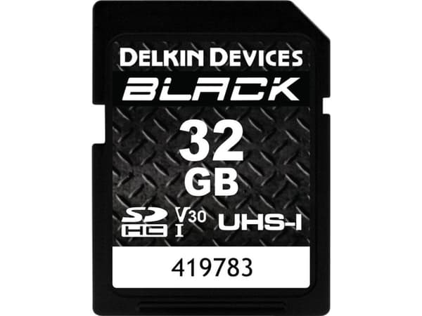 Minnekort Delkin SDHC Black Rugged UHS-I R90/W90 (V30) 32GB