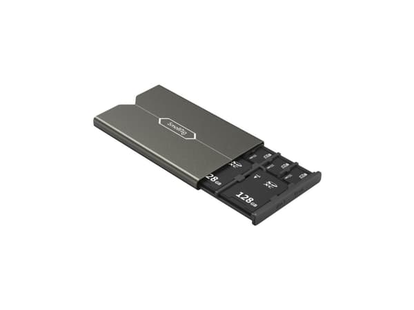 SmallRig 2832, 9 kort, MicroSD (TransFlash), SD, Akrylonitril-butadien-styren (ABS), Polykarbonat (PC), Grå, Krasjsikker, 90 mm
