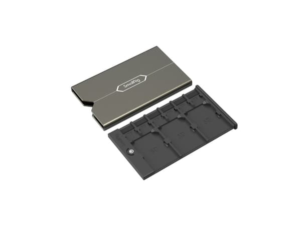 SmallRig 2832, 9 kort, MicroSD (TransFlash), SD, Akrylonitril-butadien-styren (ABS), Polykarbonat (PC), Grå, Krasjsikker, 90 mm