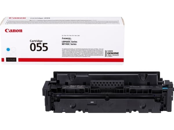 Canon 055 - Cyan - original - tonerpatron - for imageCLASS LBP664, MF745; i-SENSYS LBP663, LBP664, MF742, MF744, MF746; Satera LBP662