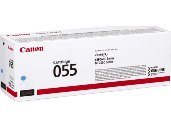 Canon 055 - Cyan - original - tonerpatron - for imageCLASS LBP664, MF745; i-SENSYS LBP663, LBP664, MF742, MF744, MF746; Satera LBP662