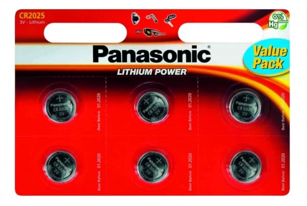 Panasonic Lithium Power - Value Pack - batteri 6 x CR2025 - Li