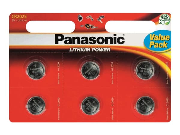 Panasonic Lithium Power - Value Pack - batteri 6 x CR2025 - Li