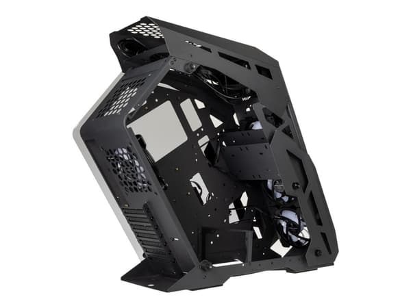 Kolink Big Chungus Shredded - Mid tower - ATX - genomskinlig sidopanel (härdat glas) - ingen strömförsörjning (ATX) - svart - USB/ljud
