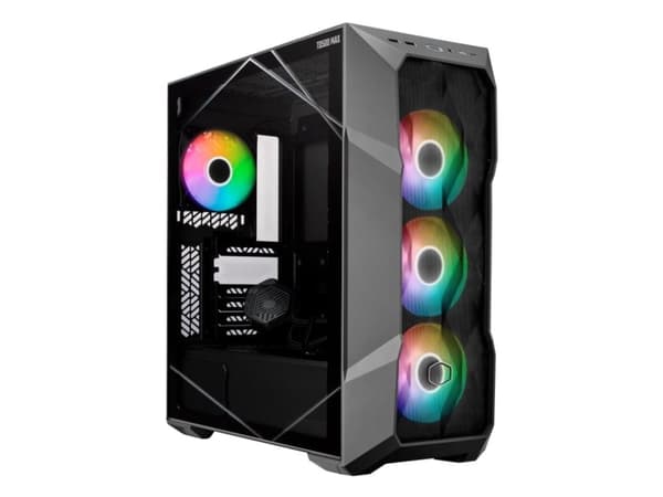 Cooler Master TD500 MAX - Mini-ITX - ATX - genomskinlig sidopanel (härdat glas) 850 Watt (ATX12V 3.0) - gun metal - USB/ljud
