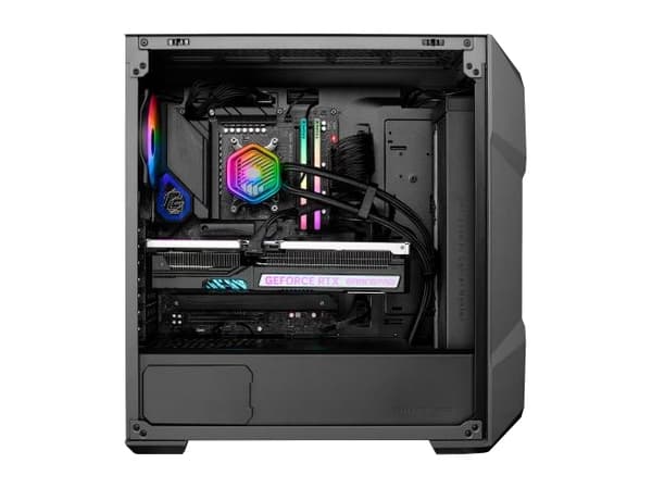Cooler Master TD500 MAX - Mini-ITX - ATX - genomskinlig sidopanel (härdat glas) 850 Watt (ATX12V 3.0) - gun metal - USB/ljud