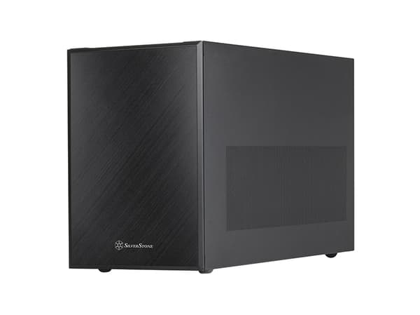 Silverstone SST-SG17B, Kub, PC, Svart, micro ATX, Mini-DTX, Mini-ITX, Gjuten aluminium, Plast, Stål, Spela Svart