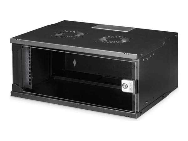 Digitus SOHO PRO Series - Skåp - 540 x 400 mm (BxD) - väggmontering - RAL 9005, svart - 4U - 19"