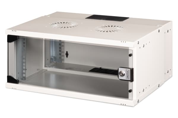 Digitus SOHO PRO Series - Skåp - 540 x 400 mm (BxD) - väggmontering - RAL 7035, ljusgrå - 4U - 19"