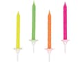 Miniatyrbild 1 av 4: Amscan 551819, Grön, Orange, Rosa, Gul, 10 styck, Candles, 63 mm