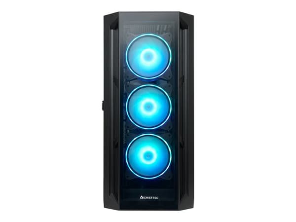 Chieftec Gamer Series APEX - Tower - ATX - sidepanel med vindu (herdet glass) - ingen strømforsyning (ATX) - svart - USB/lyd Sort