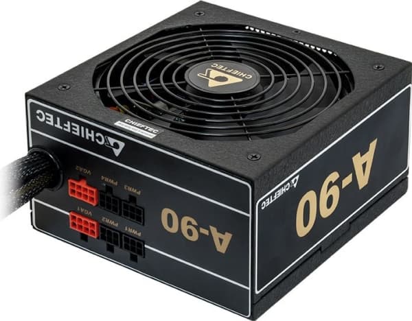 Chieftec A-90 Series GDP-750C - Strømforsyning (intern) - ATX12V 2.3 - 80 PLUS Gold - AC 230 V - 750 watt - aktiv PFC - svart