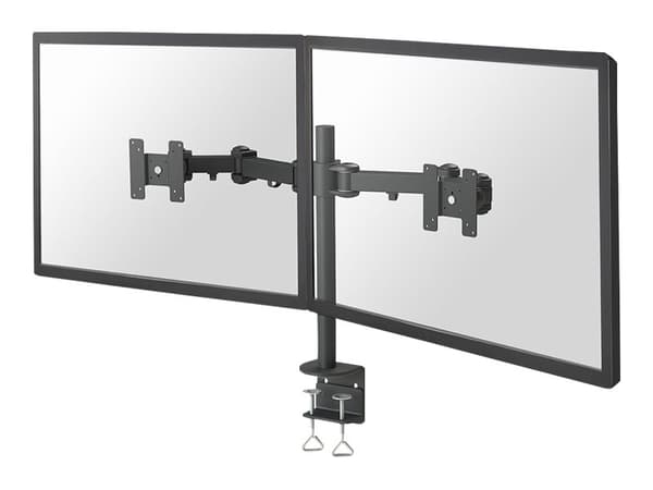 Neomounts FPMA-D960D - Monteringssett - full bevegelse - for 2 LCD-skjermer - svart - skjermstørrelse: 10"-27" - klemmemonterbar, skrivebordsmonterba