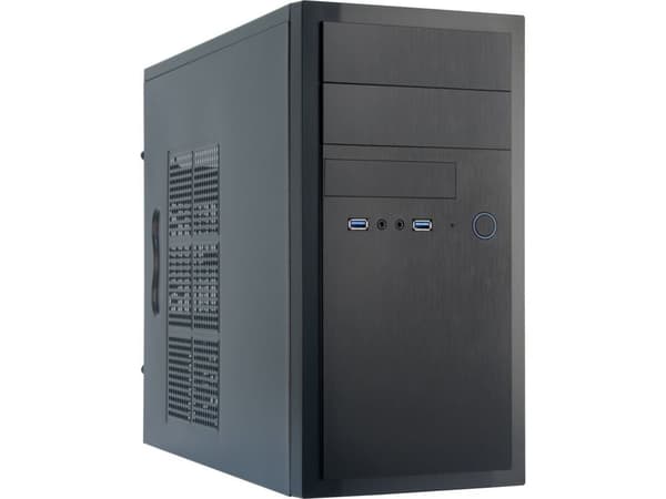 Chieftec HT-01B-OP, Mini Tower, PC, Svart, micro ATX, Gjuten aluminium, Hem / Kontor Svart