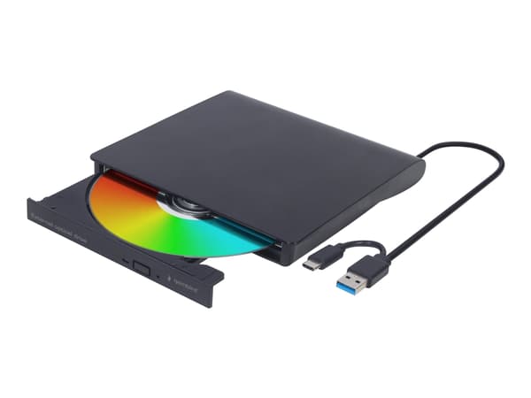 Gembird DVD-USB-03 - Levyasema - DVD±RW (±R DL) / DVD-RAM - 8x - USB 3.1 Gen 1 - ulkoinen - musta musta