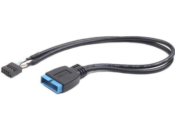 Cablexpert CC-U3U2-01 - USB-internkabel - 19-stifts USB 3.0-kontakt (hane) till 9-stifts USB-överdel (hona) - 30 cm