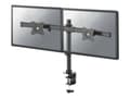 Miniatyrbilde 3 av 5: Neomounts FPMA-DCB100D - Monteringssett - full bevegelse - for 2 LCD-skjermer - svart - skjermstørrelse: 10"-27" - klemmemonterbar, malje, skrivebord
