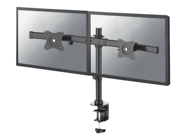 Neomounts FPMA-DCB100D - Monteringssett - full bevegelse - for 2 LCD-skjermer - svart - skjermstørrelse: 10"-27" - klemmemonterbar, malje, skrivebord
