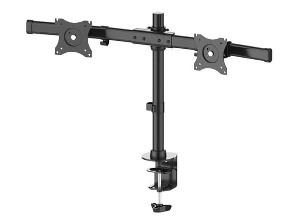 Neomounts FPMA-DCB100D - Monteringssett - full bevegelse - for 2 LCD-skjermer - svart - skjermstørrelse: 10"-27" - klemmemonterbar, malje, skrivebord