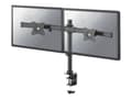 Miniatyrbilde 1 av 5: Neomounts FPMA-DCB100D - Monteringssett - full bevegelse - for 2 LCD-skjermer - svart - skjermstørrelse: 10"-27" - klemmemonterbar, malje, skrivebord