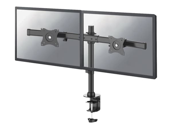 Neomounts FPMA-DCB100D - Monteringssett - full bevegelse - for 2 LCD-skjermer - svart - skjermstørrelse: 10"-27" - klemmemonterbar, malje, skrivebord Sort