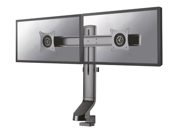 Neomounts FPMA-D860D - Monteringssats - fullständig rörelse - för 2 LCD-bildskärmar - svart - skärmstorlek: 10"-27" - klämma, monterbar, skyddshylsa,