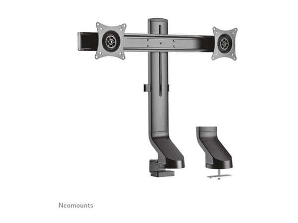 Neomounts FPMA-D860D - Monteringssats - fullständig rörelse - för 2 LCD-bildskärmar - svart - skärmstorlek: 10"-27" - klämma, monterbar, skyddshylsa,