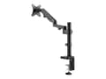 Miniatyrbilde 4 av 5: Neomounts DS70-750BL1 - Monteringssett (skrivebordsmontering) - helbevegelses justerbar arm - for LCD-skjerm - svart - skjermstørrelse: 17"-27" - kle