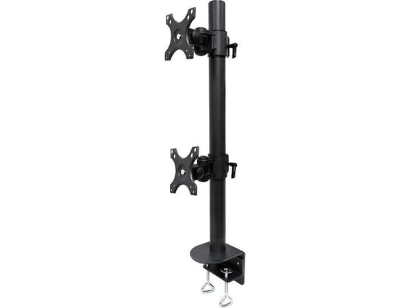 Neomounts FPMA-D960DVPLUS - Monteringssett - for 2 LCD-skjermer - stål - svart - skjermstørrelse: 17"-49" - klemmemonterbar, skrivebordsmonterbar