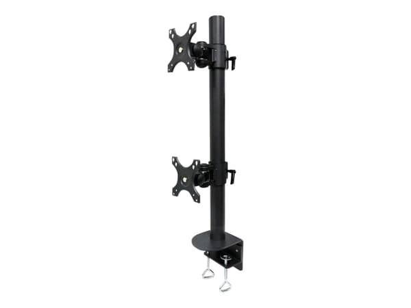 Neomounts FPMA-D960DVPLUS - Monteringssett - for 2 LCD-skjermer - stål - svart - skjermstørrelse: 17"-49" - klemmemonterbar, skrivebordsmonterbar