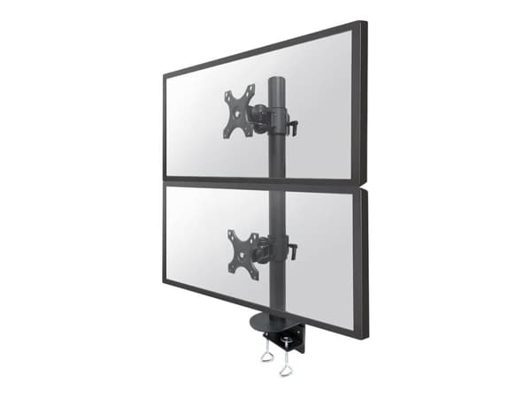 Neomounts FPMA-D960DVPLUS - Monteringssett - for 2 LCD-skjermer - stål - svart - skjermstørrelse: 17"-49" - klemmemonterbar, skrivebordsmonterbar
