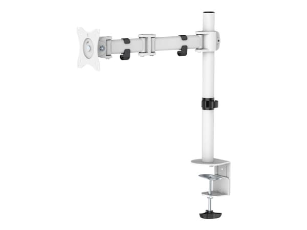 Neomounts NM-D135 - Monteringssett - full bevegelse - for LCD-skjerm - hvit - skjermstørrelse: 10"-30" - klemmemonterbar, malje, skrivebordsmonterbar