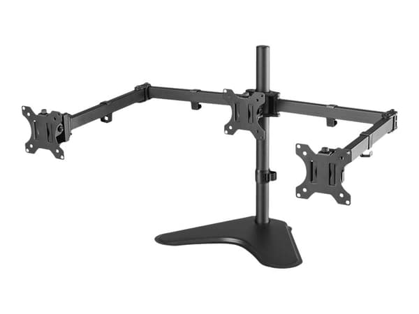Neomounts FPMA-D550DD3 - Stativ - full bevegelse - for 3 skjermer - svart - skjermstørrelse: 13"-27" - skrivebord