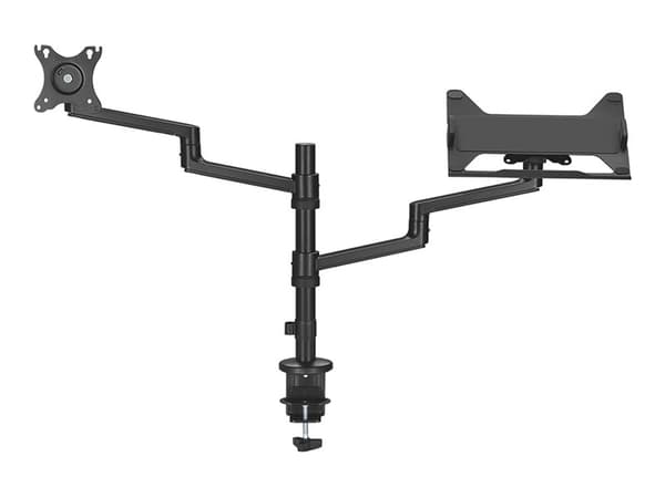 Neomounts DS20-425BL2 - Monteringssats (bordsfäste, skrivbordsgenomföring, anteckningsboksfack, bildskärmsarm, VSA-adapter, arm för bärbar dator) - j