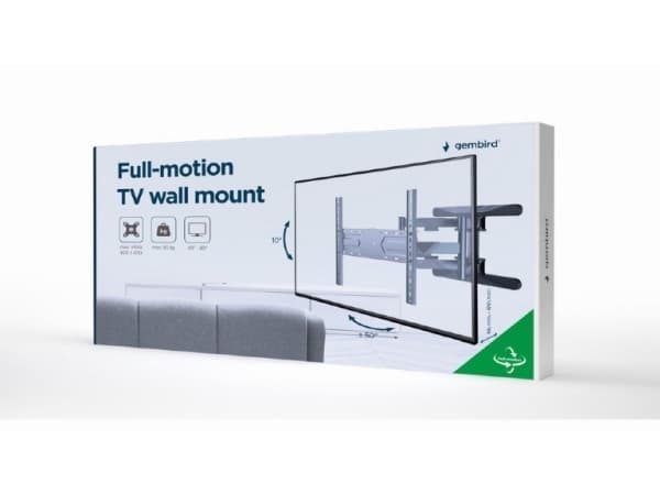 Gembird WM-80ST-01 - Monteringssett (veggmontering) - for LCD-TV - full bevegelse - stål - skjermstørrelse: 40"-80"